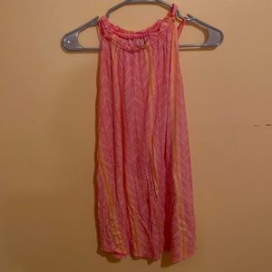 Orange and pink patterned tank